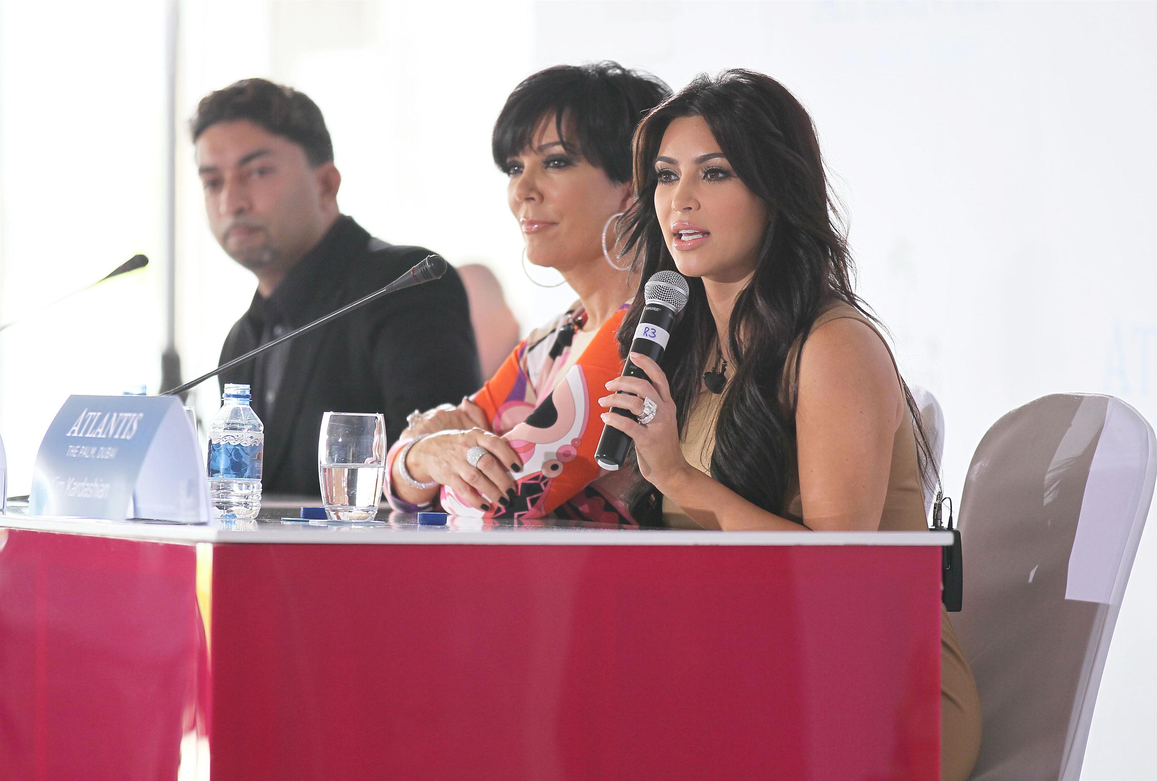 Kim Kardashian and Kris Jenner at the press conference for the launch of Millions Of Milkshakes | Picture 101731